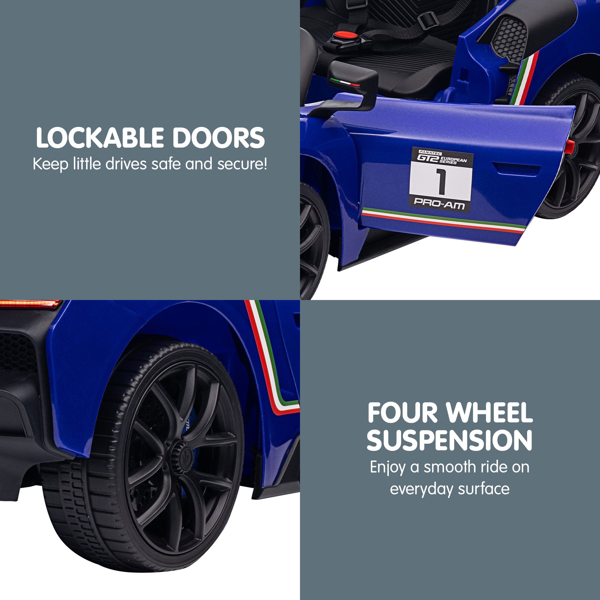 Kahuna Maserati MC20 GT2 Licensed Electric Kids Ride On Race Car Blue