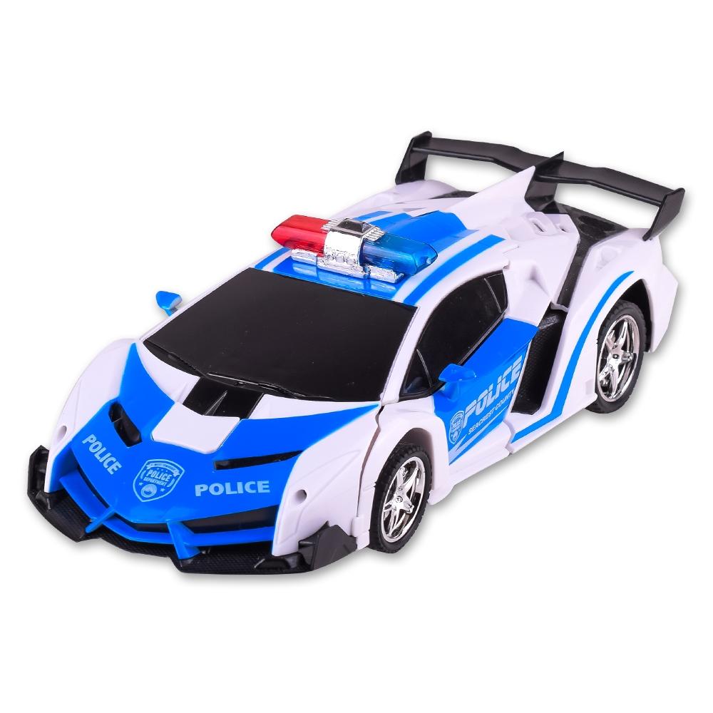 Remote Control Police Car - 4 Channels Deformable Toy