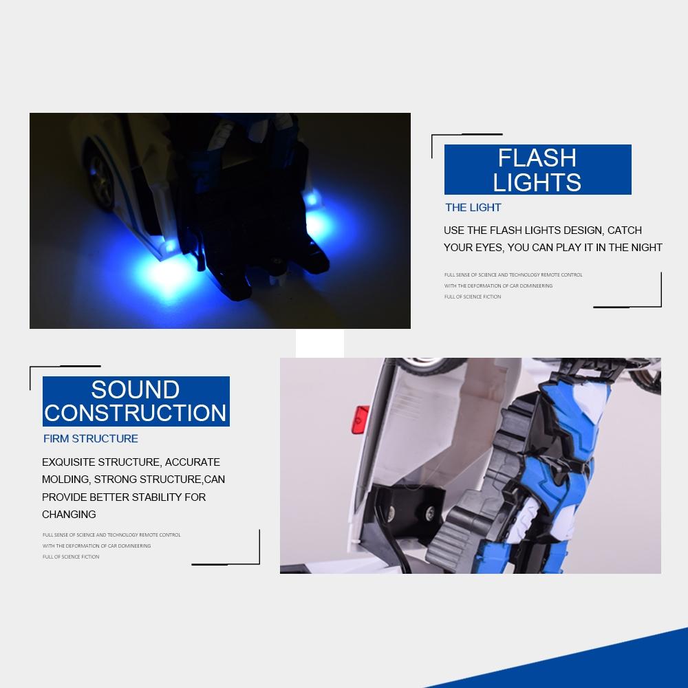 Remote Control Police Car - 4 Channels Deformable Toy