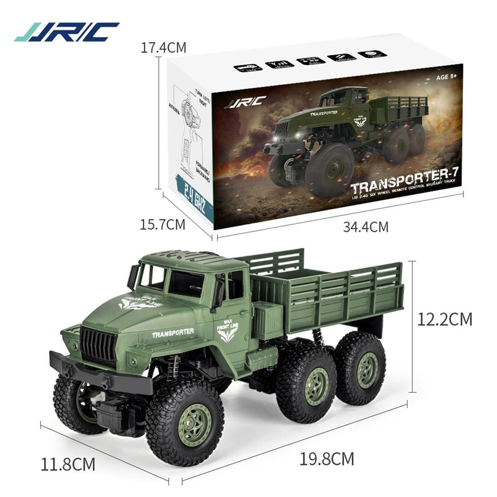 2.4ghz 4ch Remote Control Dongfeng 7 Six-wheeled Armor Truck Toy - Green