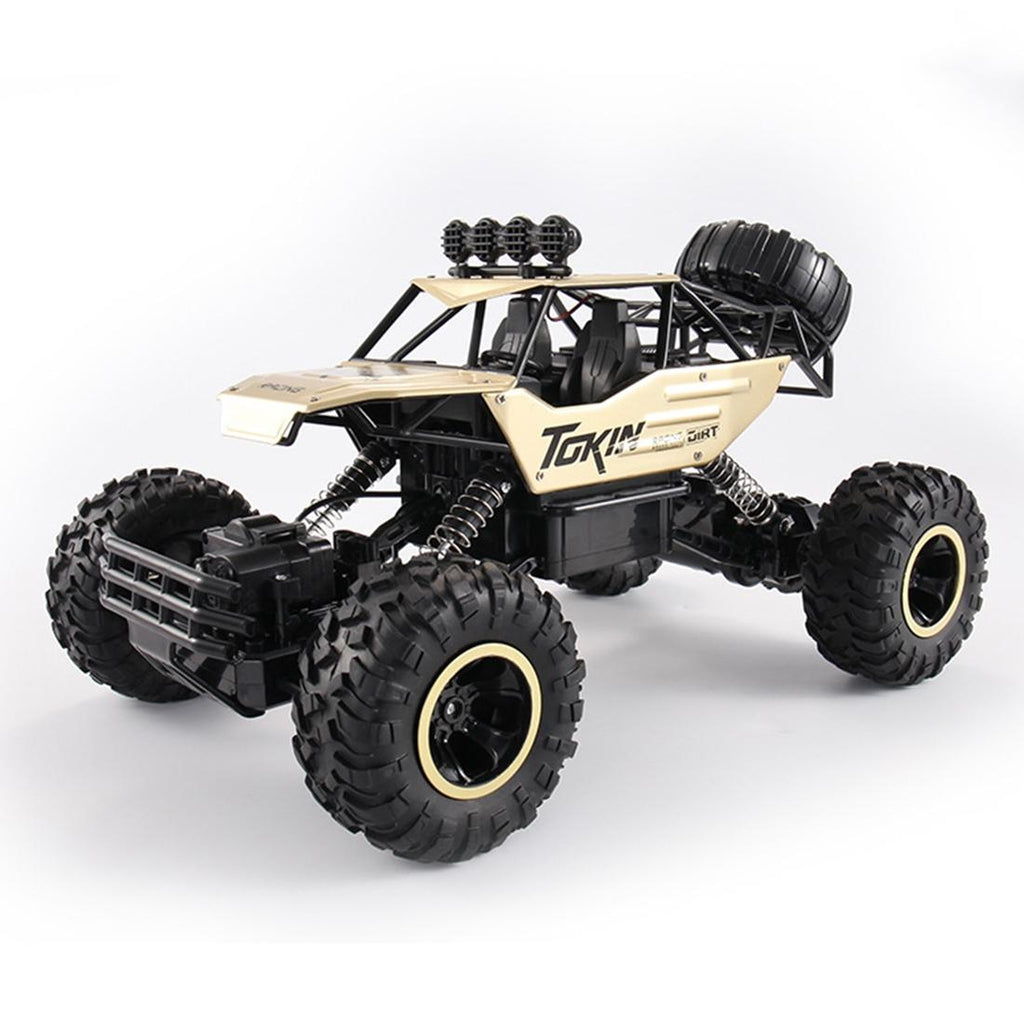 37cm Remote Control Bigfoot Climbing Car - 1 12 Alloy 4wd Cross-country Toy - Gold