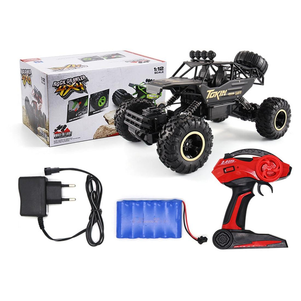 37cm Remote Control Bigfoot Climbing Car - 1 12 Alloy 4wd Cross-country Toy - Gold