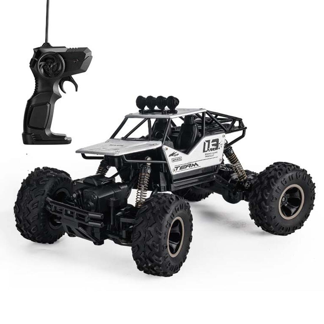 Large 1 16 Alloy Climbing Car - 28cm Remote Control Toy for Cross-country Adventures - Silver