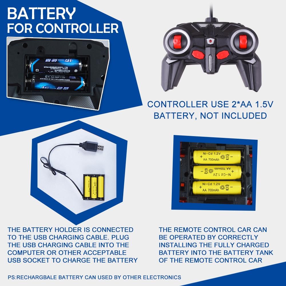 Remote-controlled Deformable Toy Car - 4 Channels - Yellow